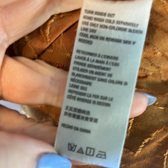 Free People Blouse Top Boho Peasant Mustard Size Small - Picture 7 of 8